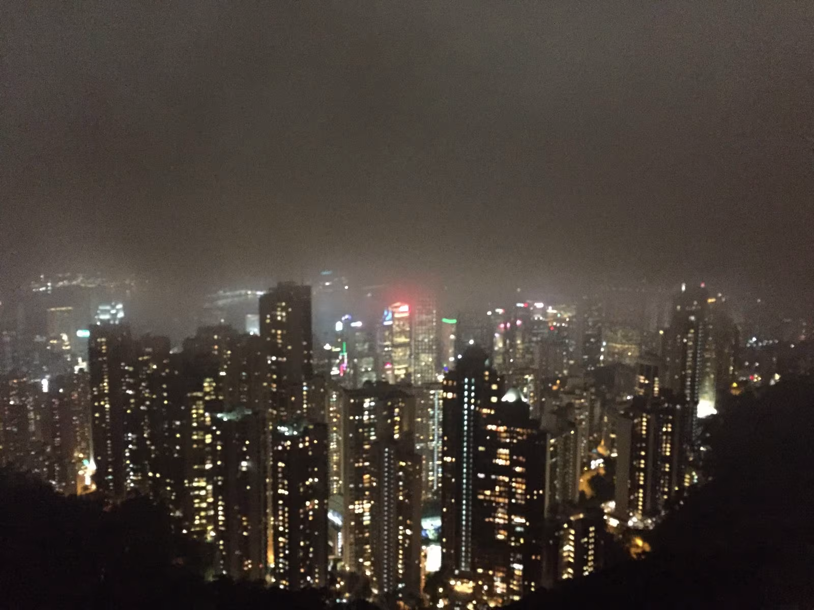 香港太平山頂夜景